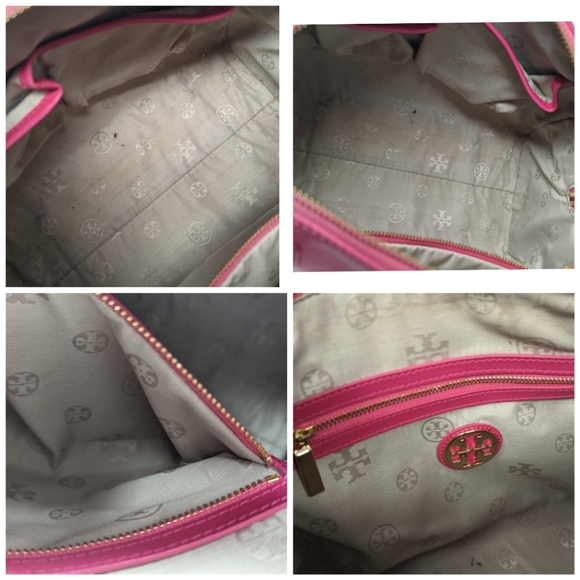 🎉Sale!🦄Rare!Tory Burch Pink Bag Bougainville Pink Robinson Middy Satchel Strap - Picture 7 of 16